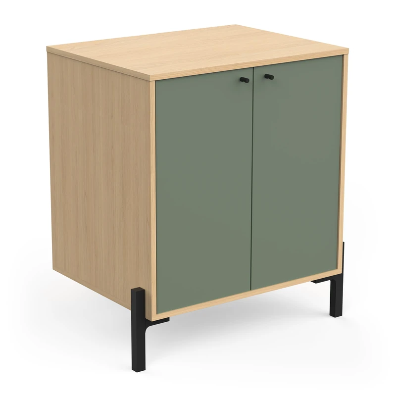 Demeyere Elisa Bathroom Vanity Cabinet - Mineral Green & Oak