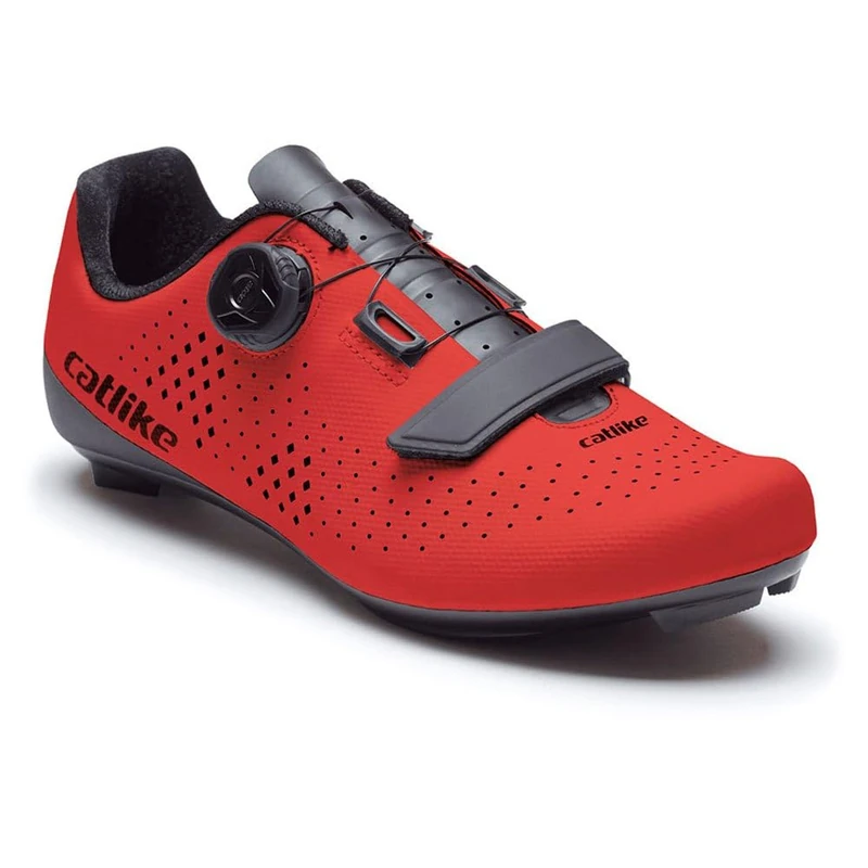 Catlike 7200500033 - Kompact'o R1 Road Cycling Shoes Size 44 – Lightweight, Breathable, and Ergonomic Design with Customizable Fit, Reinforced Composite Sole, and Advanced ATOP Dial System, Red