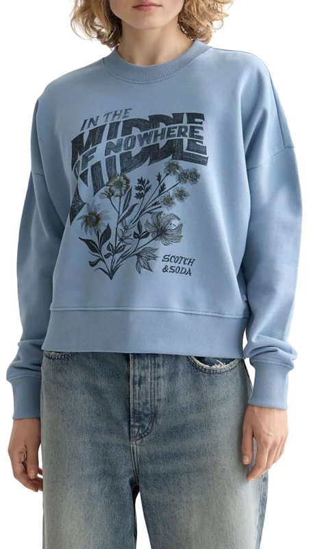 Scotch & Soda Chest Artwork Relaxed Sweatshirt