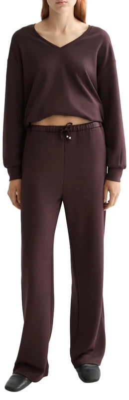 Scotch & Soda Womens Modal Fitted Sweatshirt, Chocolate Plum U290, S UK