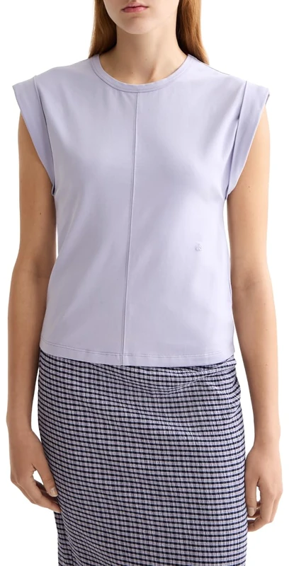Scotch & Soda Womens Fitted Rolled-up Sleeve T-Shirt, Languid Lavender U506, S UK