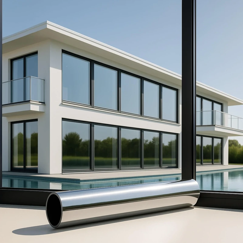 MARAPON® Sun Protection Film Window Interior [0.90 x 20 m] Window Film, Sun Protection from Inside, Transparent from Outside, Opaque, Mirror Film, Window Privacy Screen, Static Adhesive