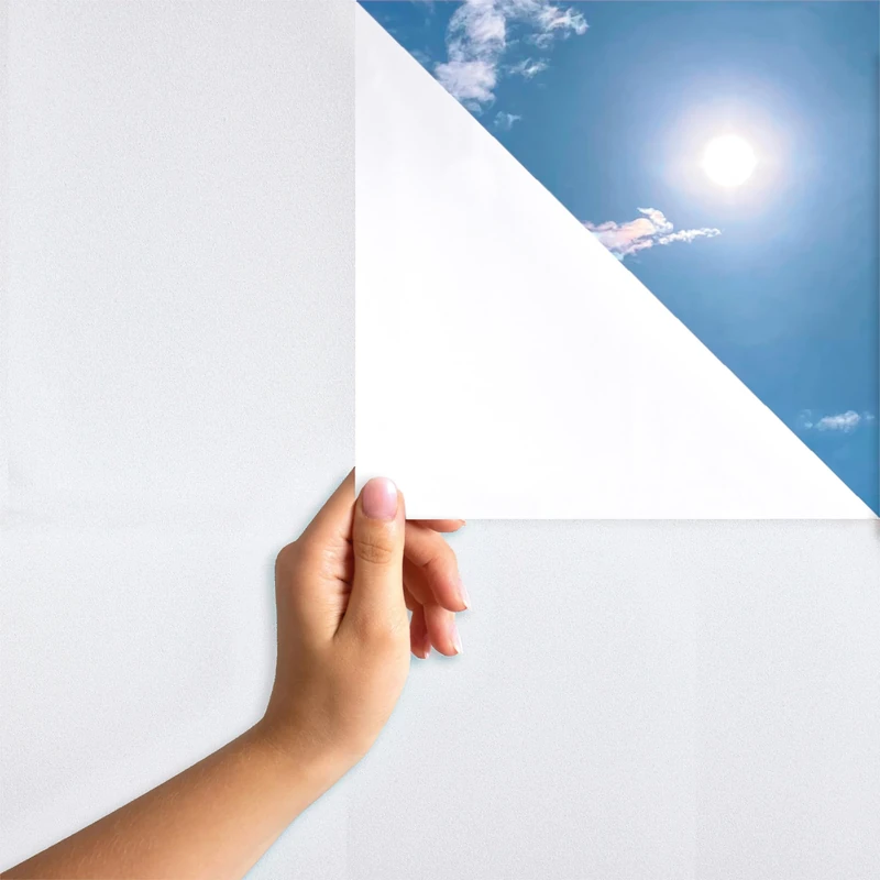 MARAPON® Window Film Self-Adhesive Opaque in White [1.18 x 20 m] Includes eBook with Professional Tips - Frosted Glass Film with Very High Privacy Protection - Privacy Film Static Adhesive for