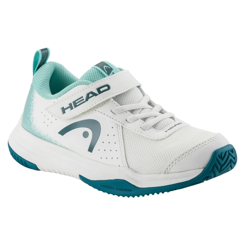 HEAD Unisex Kids Sprint 4.0 Sneaker, White Turquoise, 13 UK