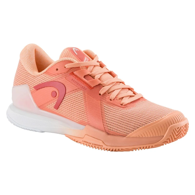 HEAD Women's Sprint Pro 4.0 Clay Tennis Shoes Coral White