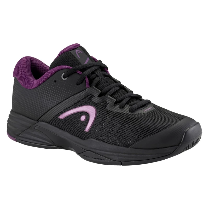 HEAD Women's Revolt Evo 2.0 Women's Tennis Shoes, Black/Plum, EU 36