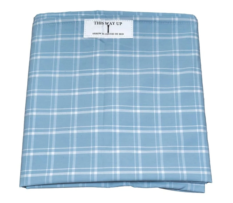 NRS Healthcare Siba Satin 4 Way Top Midi Draw Sheet, With Handles, 140 x 200 cm (55 x 78”), Four-way movement, Body Pressure Mapped, Washable to 90°C