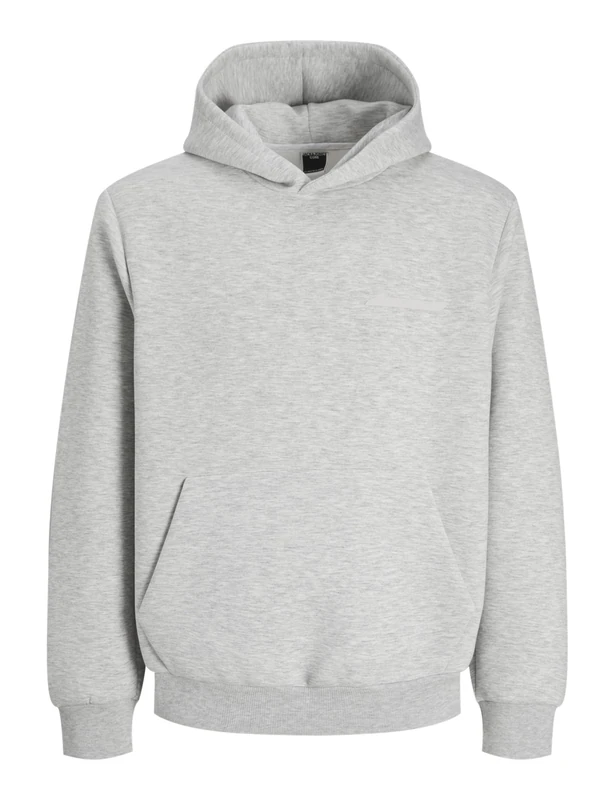 JACK & JONES Men's Jcofusion Scuba Sweat Hood Noos, Light Grey Mix, XS