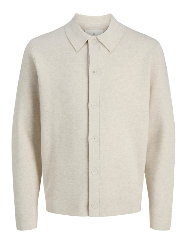 JACK & JONES Jprccmilano Spring Knit Cardigan Sn, Cloud Dancer, L