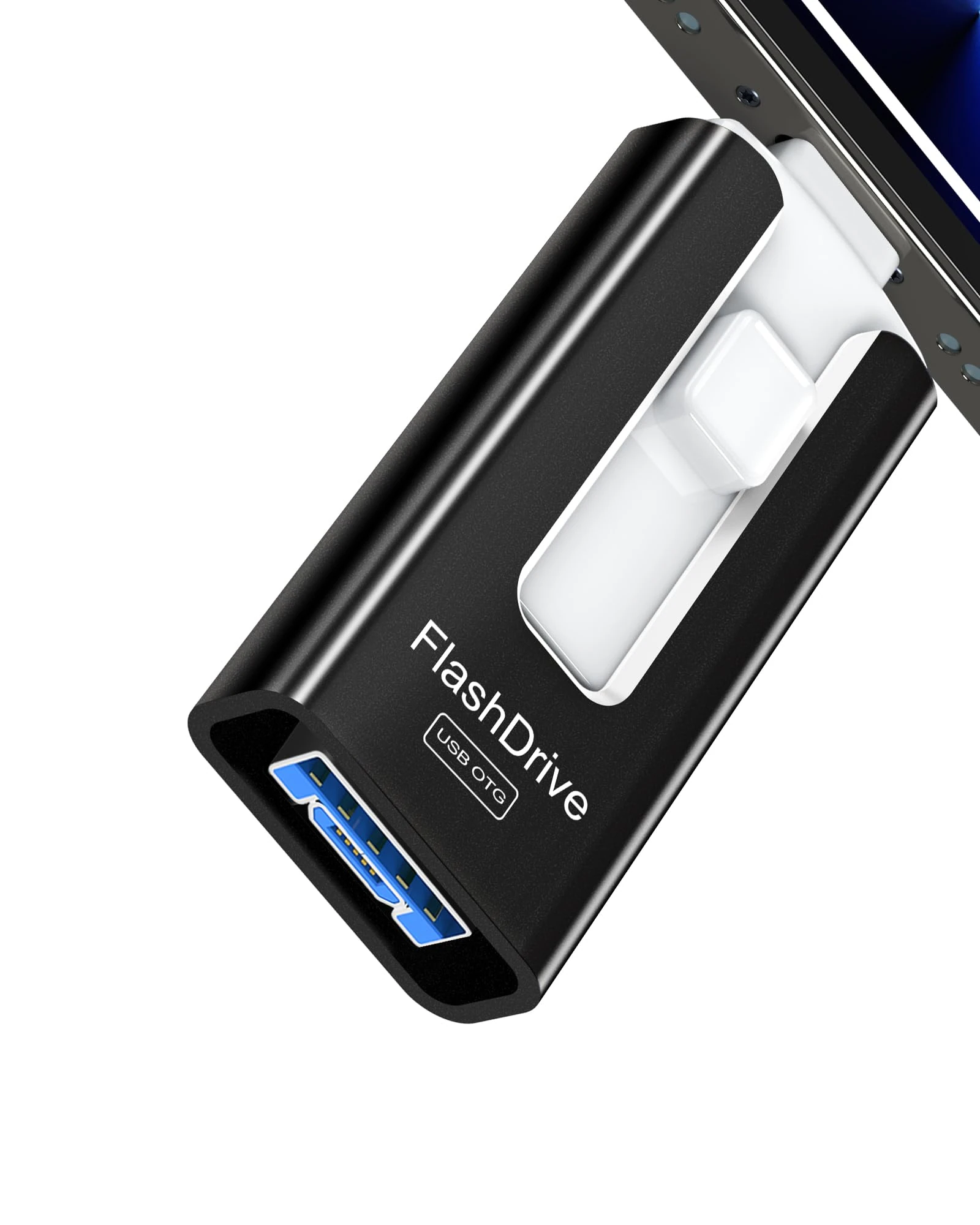 SUDEHO 128GB 4 in 1 USB 3.0 Flash Drive for Phone, iOS, Android, PC with Type C, USB, Micro USB, Black