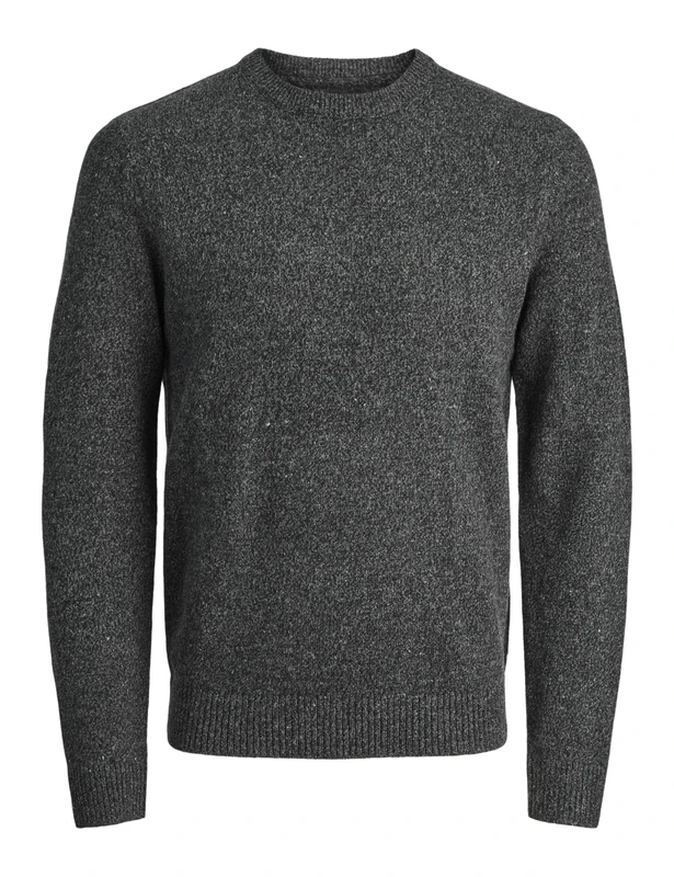 JACK & JONES Jprcclambswool Knit Crew Neck Sn, Black, L