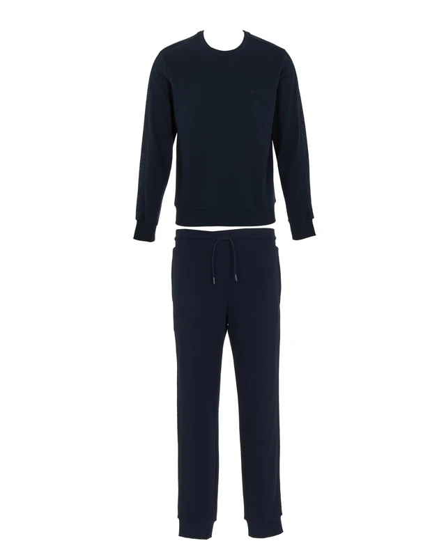 Emporio Armani MAN'S BASIC TERRY LOUNGEWEAR TRACKSUIT BLUE XL