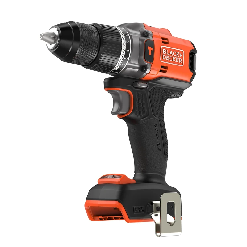 BLACK+DECKER 18V POWERCONNECT Cordless Hammer Drill, Brushless Motor, 50Nm Torque, 13mm Keyless Chuck – Bare Unit, BLD683XN-XJ
