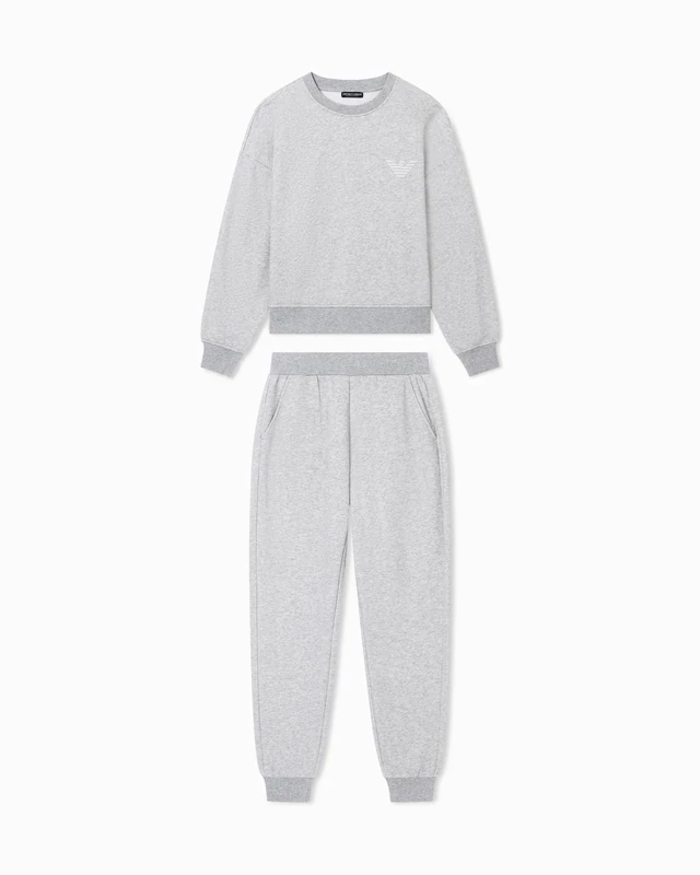 Emporio Armani WOMAN'S ICONIC TERRY TRACKSUIT SET GREY M