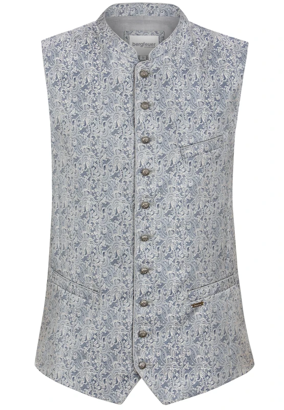 Bergfeuer Men's Trachtenweste Ramiro Traditional Waistcoat, Taupe, 38