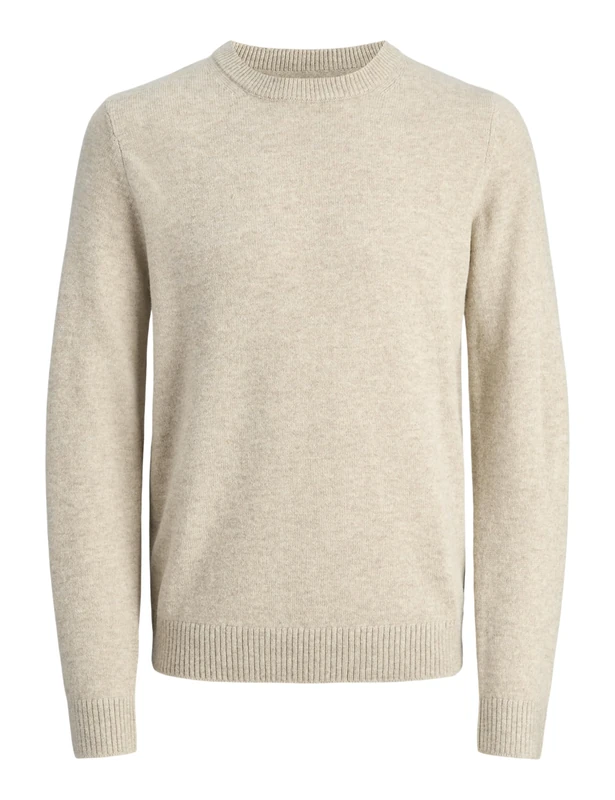 JACK & JONES Jprcclambswool Knit Crew Neck Sn, Silver Lining, XXL