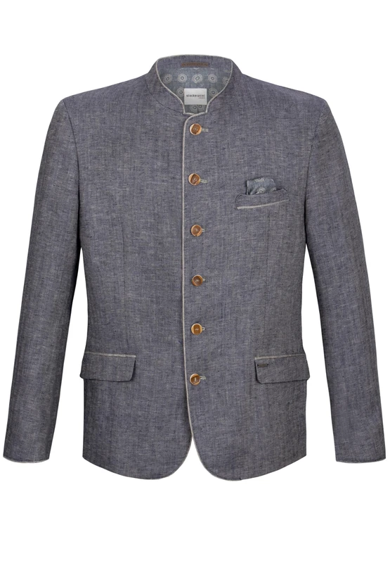 Bergfeuer Men's Trachtensakko Adriano Cardigan Sweater, Indigo, 38