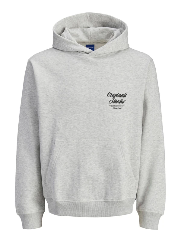 Hoodie Backprintet Hoodie XL, White Melange 1, XL - Image 1