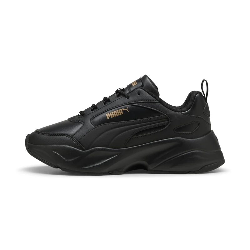 PUMA Women's Cassia 2.0 Sneaker, Black-Black-Gold, 4 UK