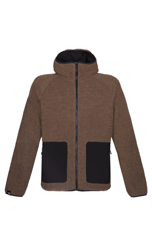 Rock Experience RE.Moose Men's Pass Sherpa Fleece Hooded Taupe