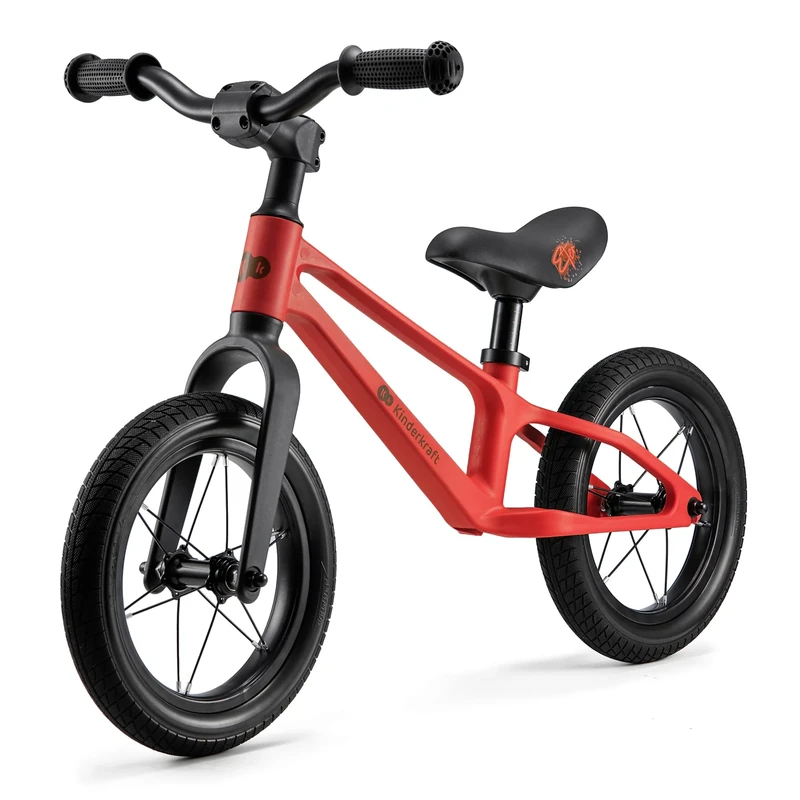 Kinderkraft ETER Balance Bike up to 35 kg, Light Walking Bike, Children's Bicycle, 12 Inch Wheels, Nylon Frame, Height Adjustable Saddle, Limited Steering Latch, Rubber Handles, Sporty Design