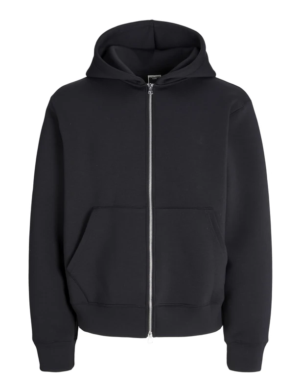 JACK & JONES Jcocover Scuba Sweat Zip Hood Noos, black, L