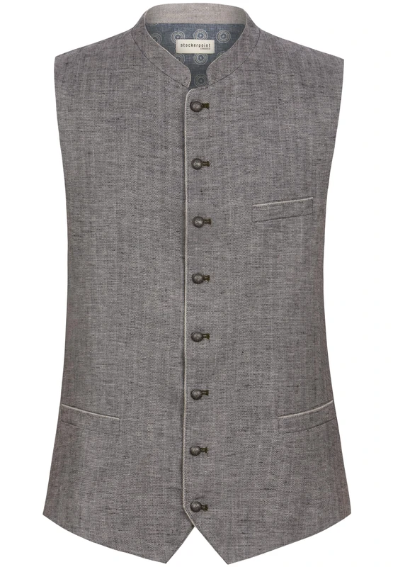 Bergfeuer Men's Trachtenweste Lucio Traditional Waistcoat, graphitegray, 48