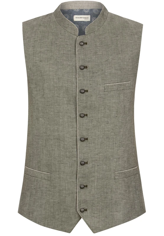 Bergfeuer Men's Trachtenweste Lucio Traditional Waistcoat, Olive, 48