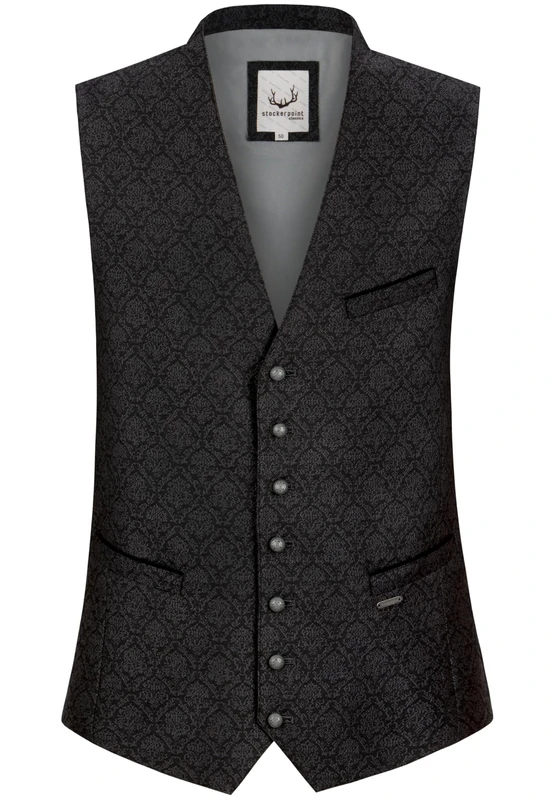 Stockerpoint Men's Trachtenweste Piero Traditional Waistcoat, Black, 36