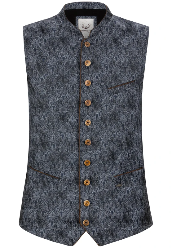 Stockerpoint Men's Trachtenweste Christiano Traditional Waistcoat, Blue, 46