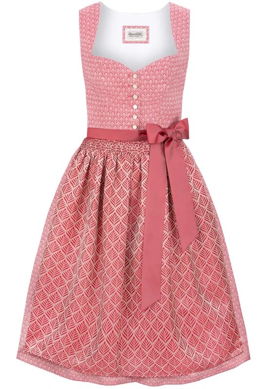 Heimatgwand Women's Dirndl Daniela Special Occasion Dress, red, 18