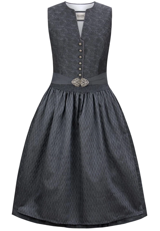 Heimatgwand Women's Dirndl Enna Special Occasion Dress, Gray, 20