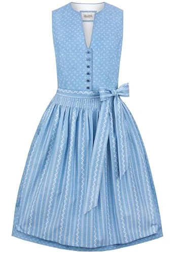 Heimatgwand Women's Dirndl Fina Special Occasion Dress, lightblue, 14