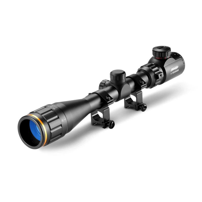 AOMEKIE Rifle Scope 4-16X40 AOEG Red/Green Illuminated Rapid Range Reticle Airsoft Red Dot Sight Scope with 22mm Picatinny Rail Mount and Covers for Hunting