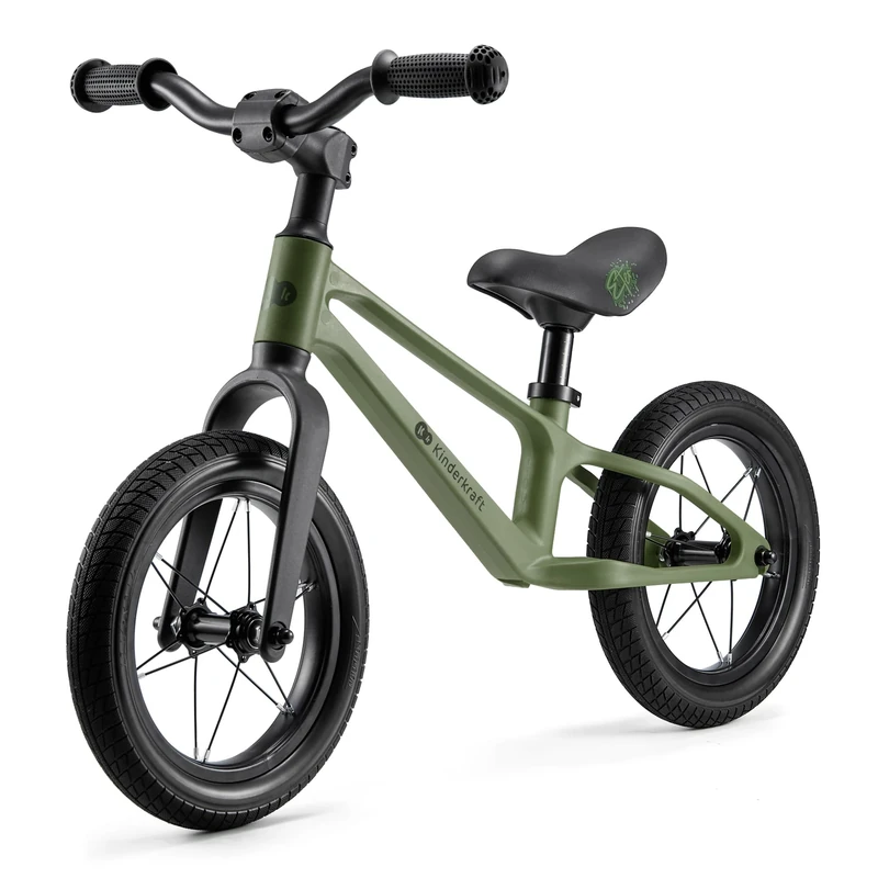 Kinderkraft ETER Balance Bike up to 35 kg, Light Walking Bike, Children's Bicycle, 12 Inch Wheels, Nylon Frame, Height Adjustable Saddle, Limited Steering Latch, Rubber Handles, Sporty Design