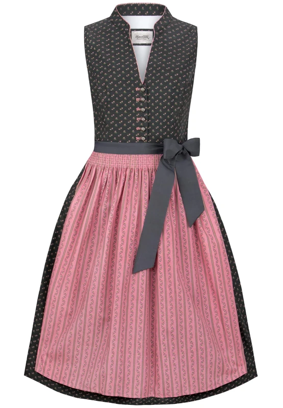 Heimatgwand Women's Dirndl Hannah Special Occasion Dress, Darkgray, 6