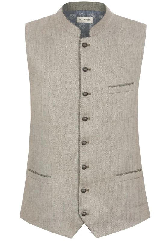 Bergfeuer Men's Trachtenweste Lucio Traditional Waistcoat, Reed, 48