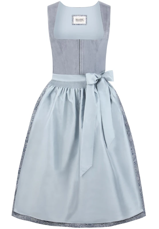 Heimatgwand Women's Dirndl Antonella Special Occasion Dress, lightgrey, 8