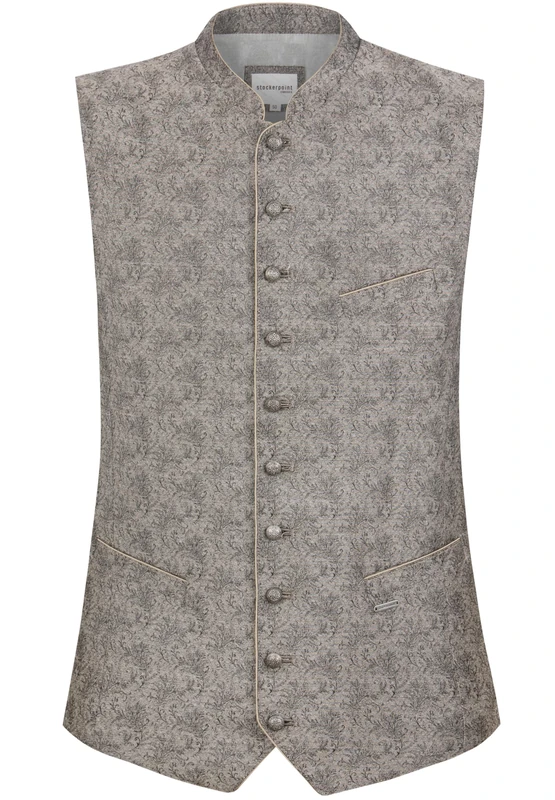 Stockerpoint Men's Trachtenweste Tosco Traditional Waistcoat, Taupe, 36