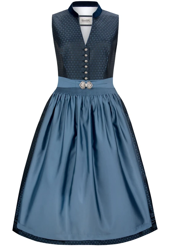Heimatgwand Women's Dirndl Lucille Special Occasion Dress, Blue, 12