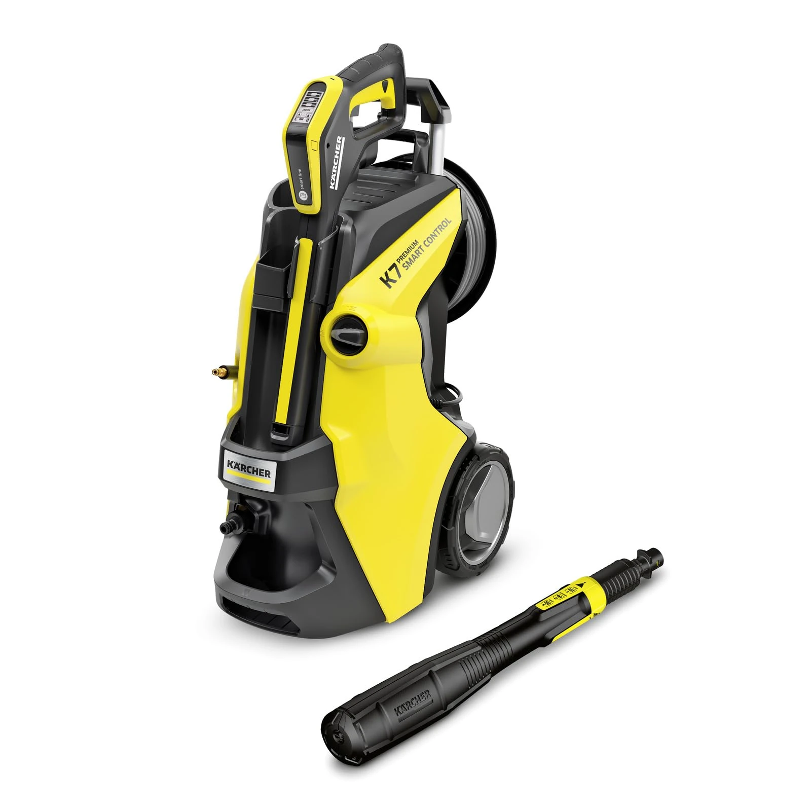 Kärcher K 7 Premium Smart Control Flex Pressure Washer, Pressure: max. 180 bar, Flow Rate: 550 l/h, Area: 60 m²/h, Water Filter, Weight: 17.8 kg, High-Pressure Flex Hose and Gun, Multi Jet Spray Lance