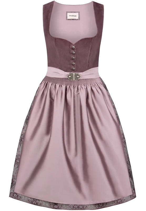 Heimatgwand Women's Dirndl Indira Special Occasion Dress, Aubergine, 6