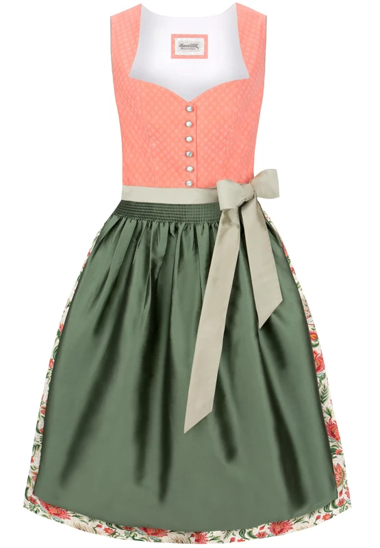 Heimatgwand Women's Dirndl Kiana Special Occasion Dress, Apricot, 8