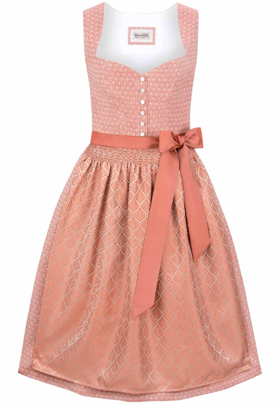 Heimatgwand Women's Dirndl Daniela Special Occasion Dress, Apricot, 18