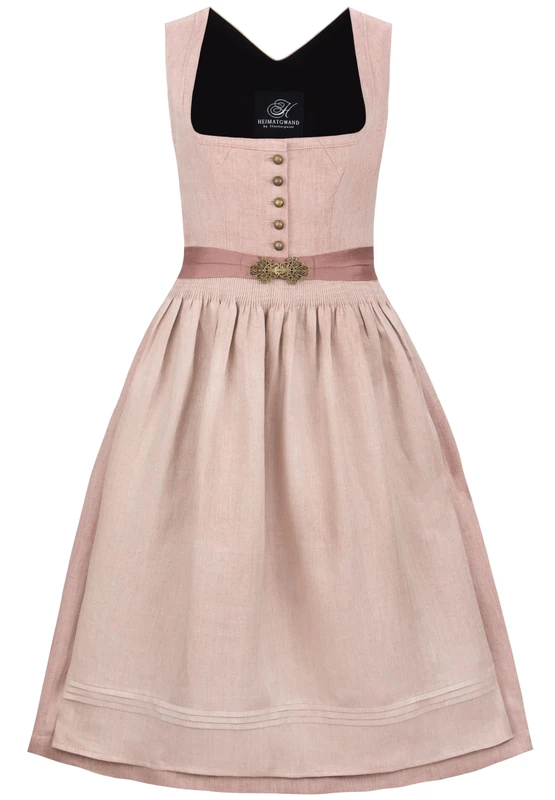 Heimatgwand Women's Dirndl Tilda Special Occasion Dress, Antique Pink, 14