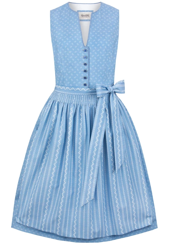 Heimatgwand Women's Dirndl Fina Special Occasion Dress, lightblue, 8