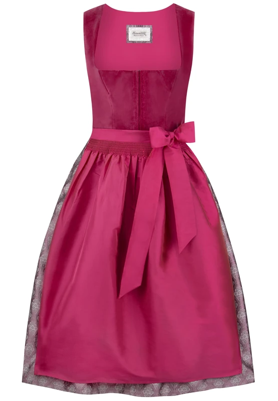 Heimatgwand Women's Dirndl Felicita Special Occasion Dress, Berry, 12