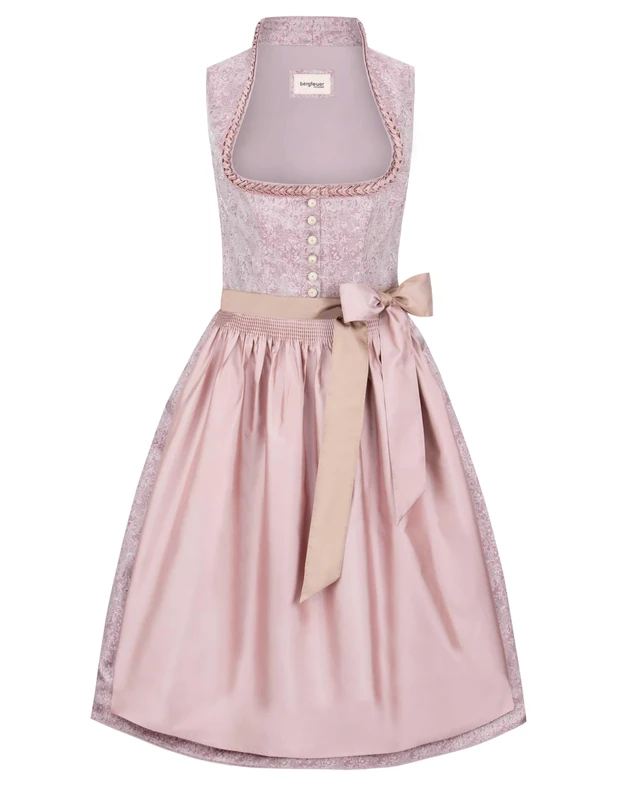 Bergfeuer Women's Dirndl Amaya Special Occasion Dress, Rosewood, 10