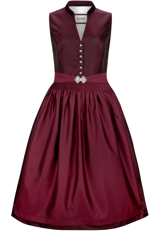Heimatgwand Women's Dirndl Lucille Special Occasion Dress, Bordeaux, 18