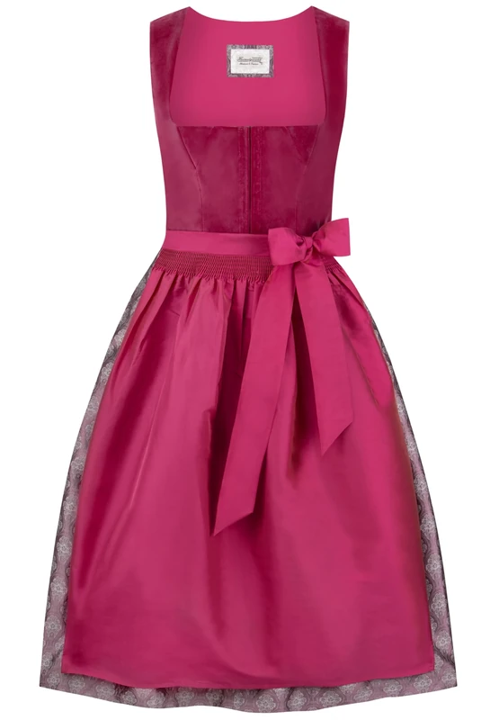 Heimatgwand Women's Dirndl Felicita Special Occasion Dress, Berry, 18